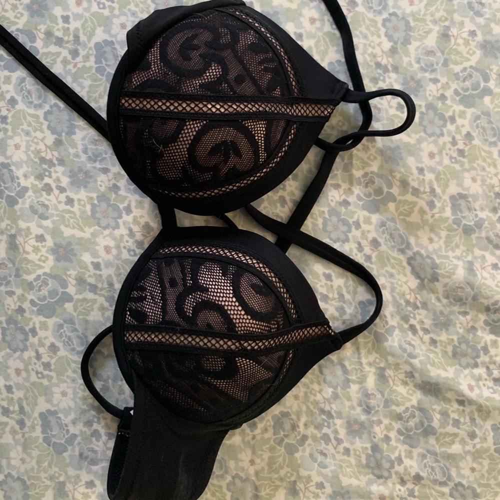 Black and Lace Bathing Suit Top